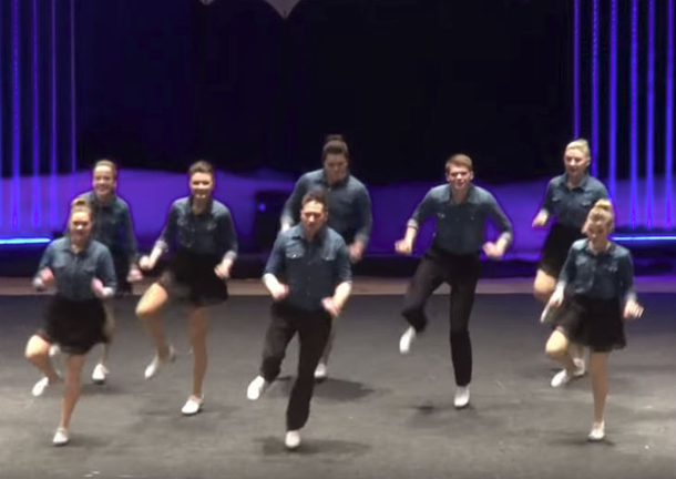 8 Cloggers Step On Stage, Seconds Later, They Turn  Around And The Crowd Explodes - picture 2