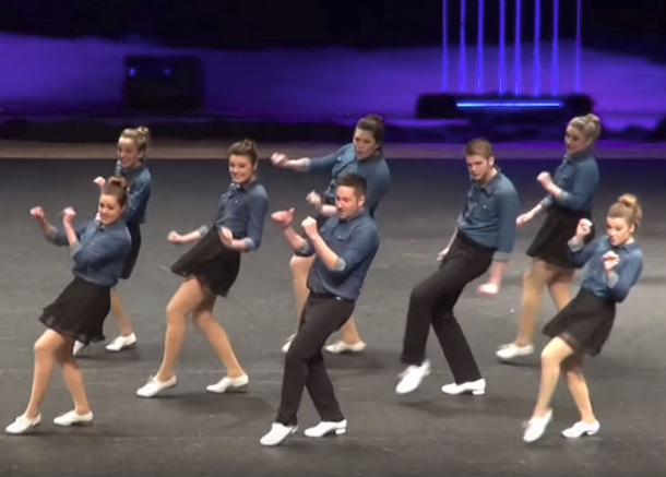 8 Cloggers Step On Stage, Seconds Later, They Turn  Around And The Crowd Explodes - picture 3
