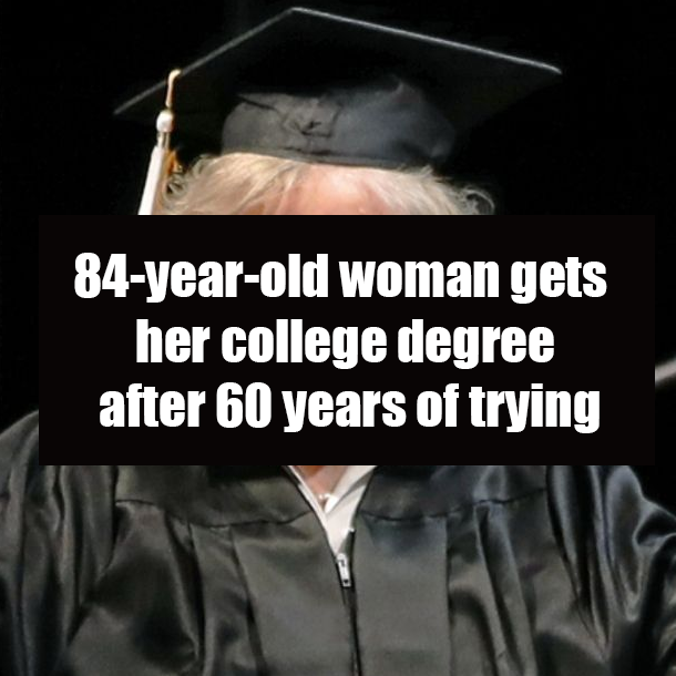 84-year-old woman gets her college degree after 60 years of trying