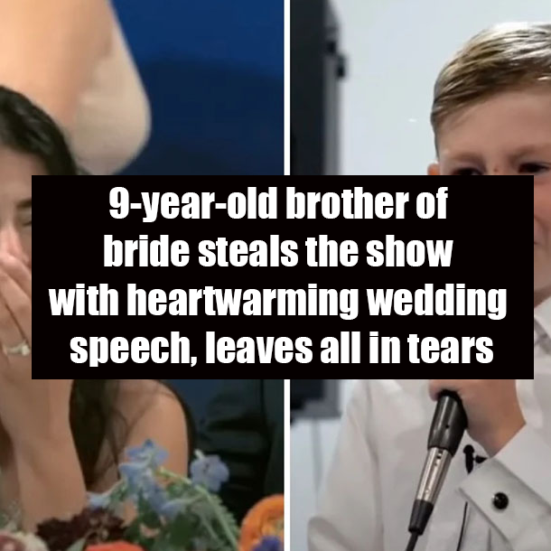 9-year-old brother of bride steals the show with heartwarming wedding speech, leaves all in tears