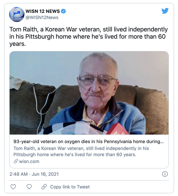 93-Year-Old passes away after 21-hour power outage cuts off his oxygen machine, RIP - picture 2