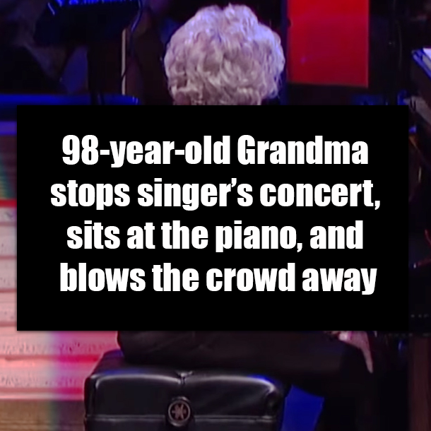 98-year-old Grandma stops singer’s concert, sits at the piano, and blows the crowd away