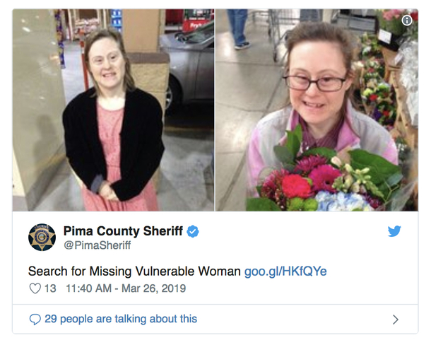 A 38-year-old woman suffering from down syndrome is still missing: ‘Please find her’ says mom. Share And Spread the word! - picture 3