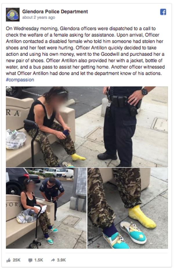 A Cop Approaches Woman Acting Strange On Bench After He Sees What’s By Her - picture 3