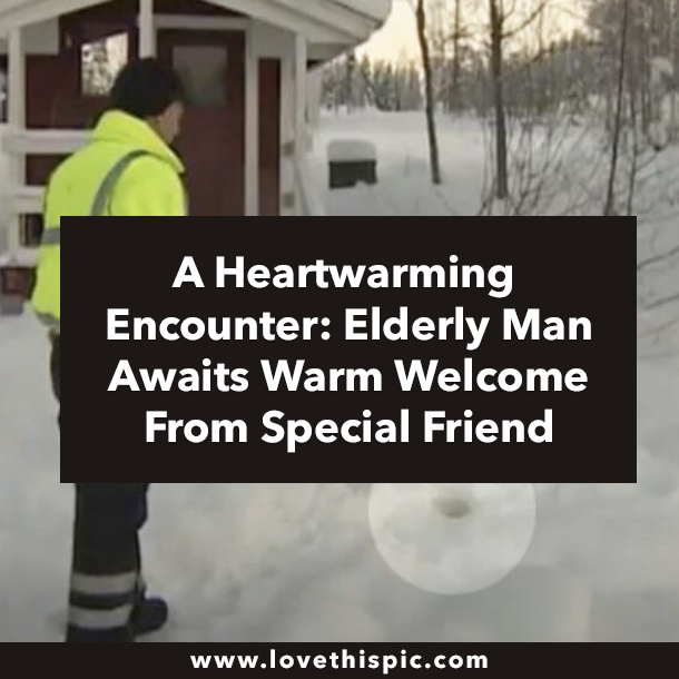 A Heartwarming Encounter: Elderly Man Awaits Warm Welcome From Special Friend