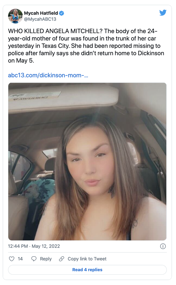 A Missing Mother of four Angela Mitchell found dead in trunk of her car – RIP - picture 2