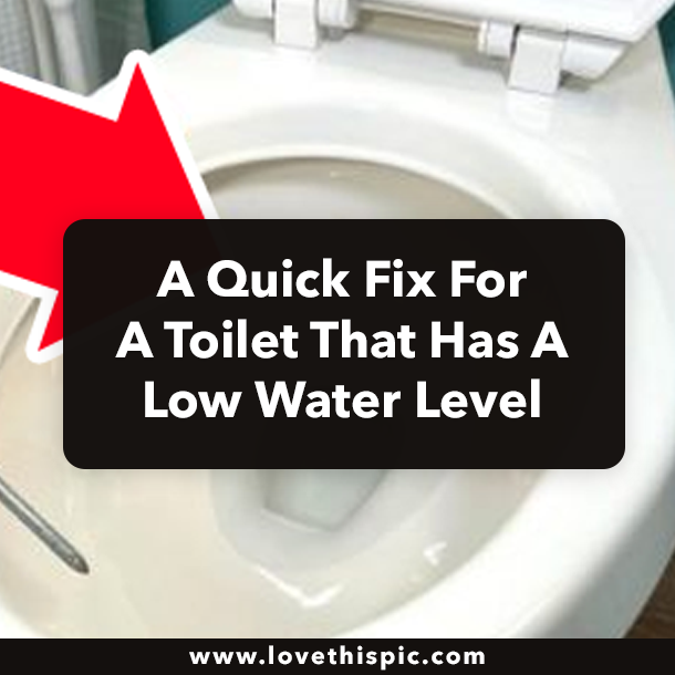 A Quick Fix For A Toilet That Has A Low Water Level