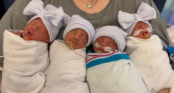 A True Miracle: Couple welcomes beautiful rare quadruplets – two sets of identical twins - picture 3