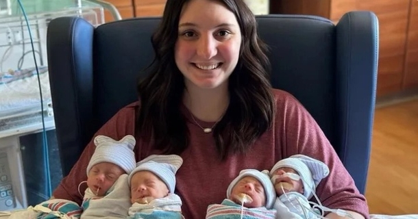 A True Miracle: Couple welcomes beautiful rare quadruplets – two sets of identical twins - picture 4