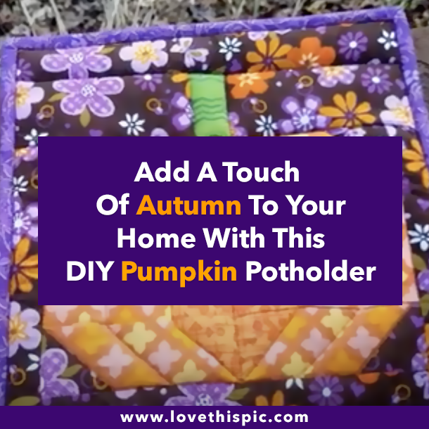 Add A Touch Of Autumn To Your Home With This DIY Pumpkin Potholder