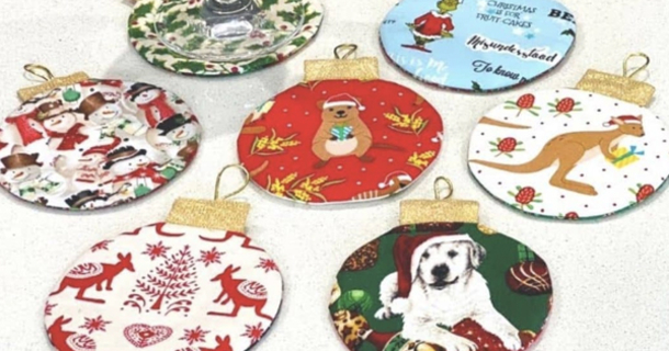 Add Holiday Charm with These DIY Christmas Ornament Fabric Coasters - picture 2