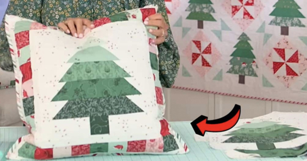 Adorable Christmas Tree Quilt Block Decoration Idea - picture 2