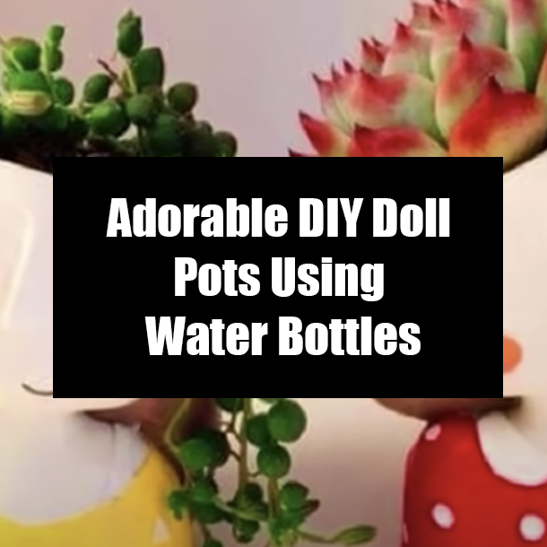 Adorable DIY Doll Pots Using Water Bottles