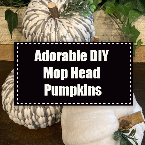Adorable DIY Mop Head Pumpkins