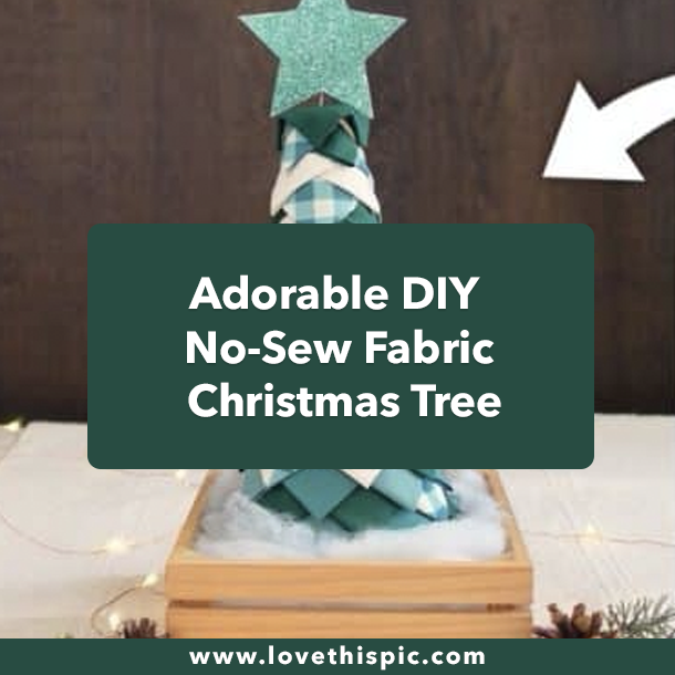 Adorable DIY No-Sew Fabric Christmas Tree