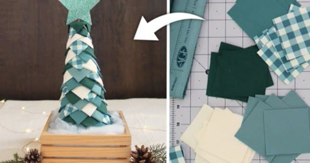 Adorable DIY No-Sew Fabric Christmas Tree - picture 2