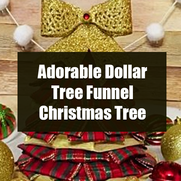 Adorable Dollar Tree Funnel Christmas Tree