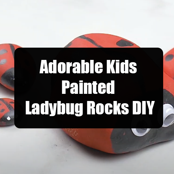 Adorable Kids Painted Ladybug Rocks DIY