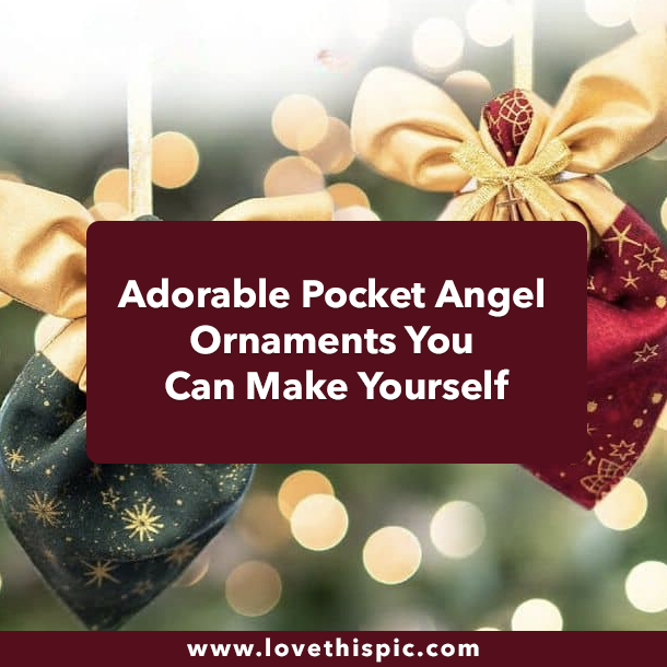 Adorable Pocket Angel Ornaments You Can Make Yourself