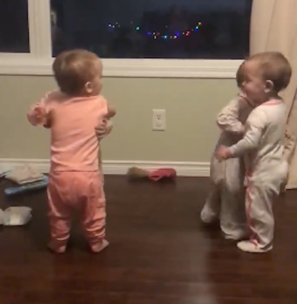 Adorable Quad Babies Give Each Other Hugs, Pay Attention To The Little Girl On The Right (video) - picture 4