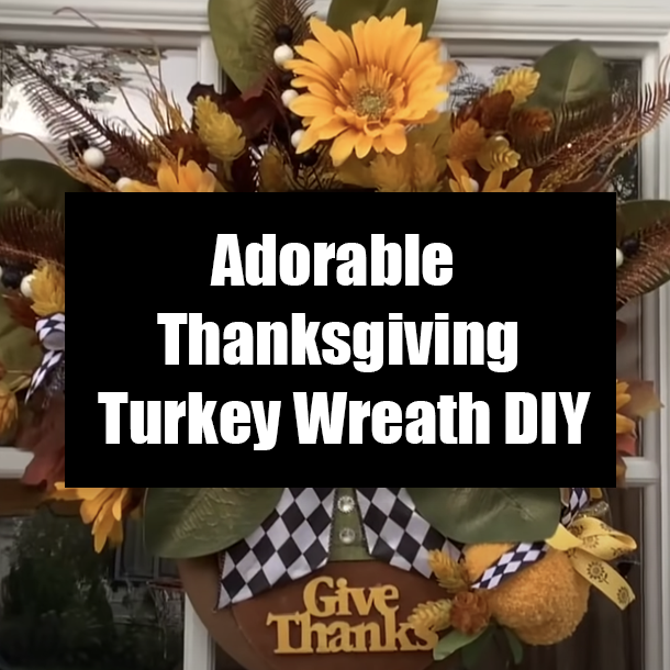 Adorable Thanksgiving Turkey Wreath DIY