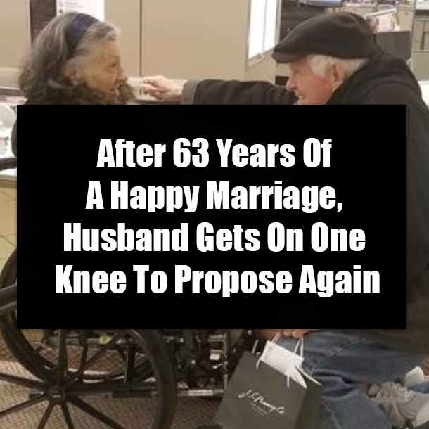 After 63 Years Of A Happy Marriage, Husband Gets On One Knee To Propose Again