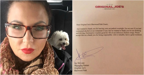 After A Drinks Woman Decides To Call Uber Home, Finds Note On Her Car In The Morning - picture 2