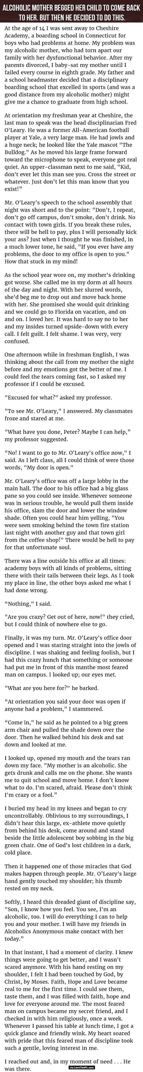 Alcoholic Mother Begged Her Child To Come Back To Her But Then He Decided To Do This.