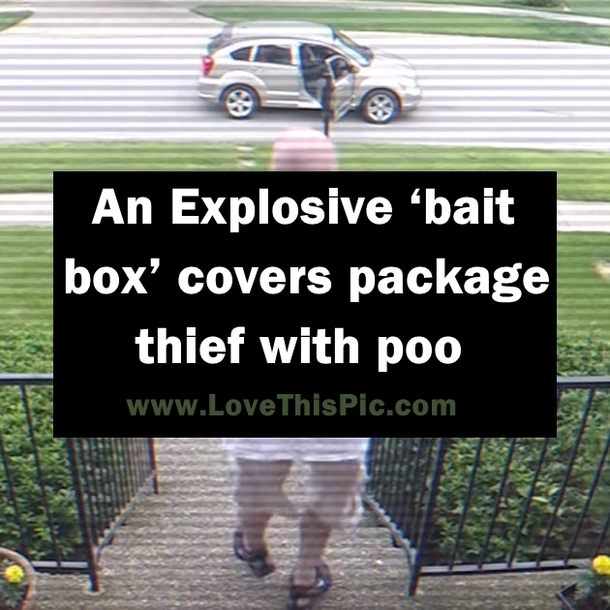 An Explosive ‘Bait Box’ Covers Package Thief With Poo