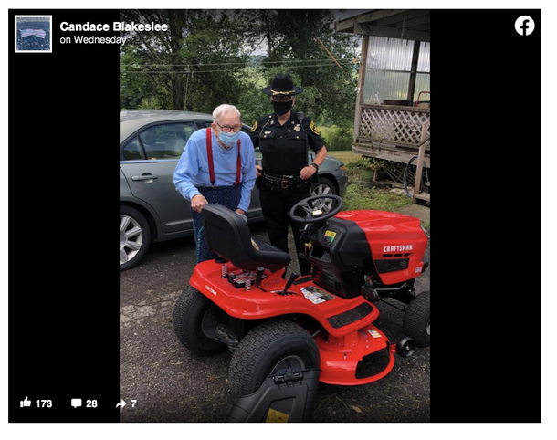 Anonymous donor buys brand new lawn mower for 85 year old man who had his stolen - picture 4