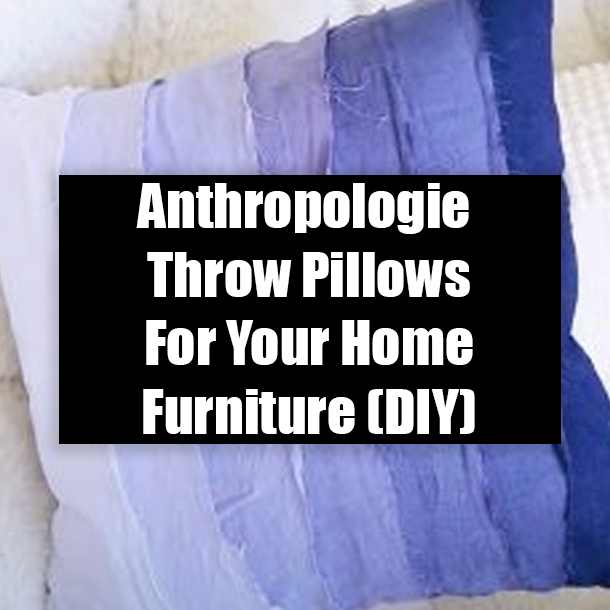 Anthropologie Throw Pillows For Your Home Furniture (DIY)