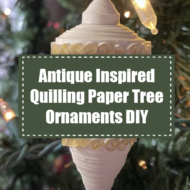 Antique Inspired Quilling Paper Tree Ornaments DIY