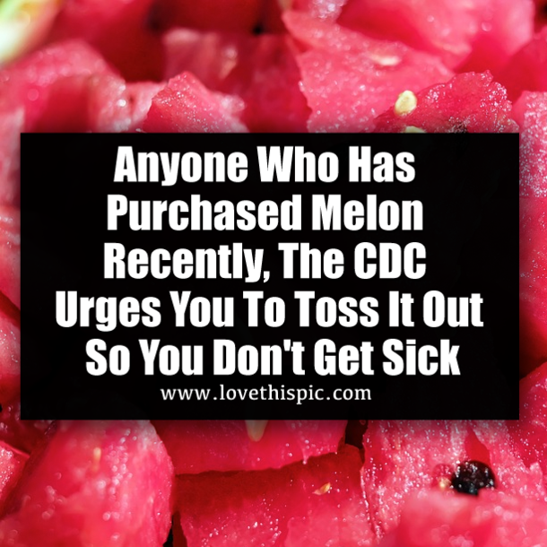 Anyone Who Has Purchased Melon Recently, The CDC Urges You To Toss It Out So You Don't Get Sick