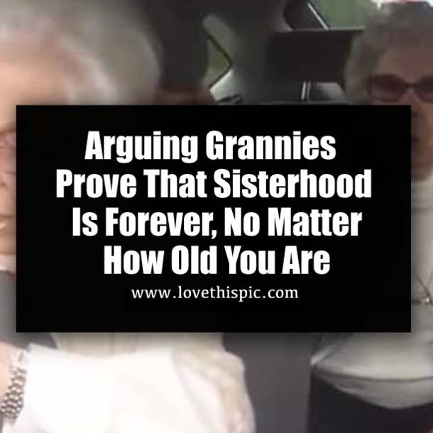 Arguing Grannies Prove That Sisterhood Is Forever, No Matter How Old You Are