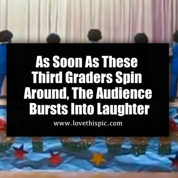 As Soon As These Third Graders Spin Around, The Audience Bursts Into Laughter