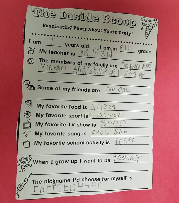 Autistic Son Tries To Answer Homework Question, But When Dad Takes A Second Look His Heart Breaks. - picture 3