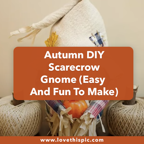 Autumn DIY Scarecrow Gnome (Easy And Fun To Make)