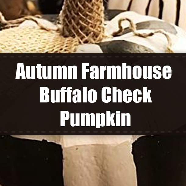 Autumn Farmhouse Buffalo Check Pumpkin