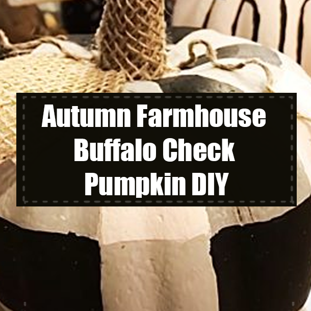 Autumn Farmhouse Buffalo Check Pumpkin DIY