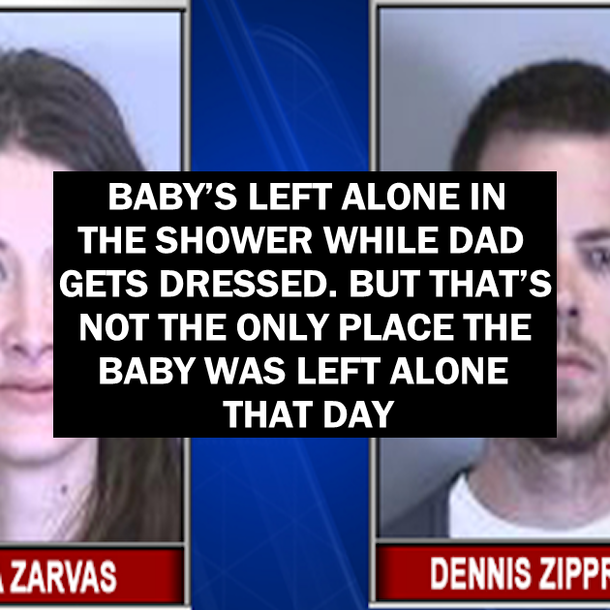 BABY’S LEFT ALONE IN THE SHOWER WHILE DAD GETS DRESSED. BUT THAT’S NOT THE ONLY PLACE THE BABY WAS LEFT ALONE THAT DAY