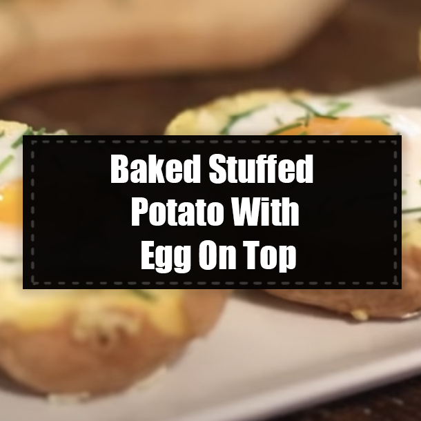 Baked Stuffed Potato With Egg On Top