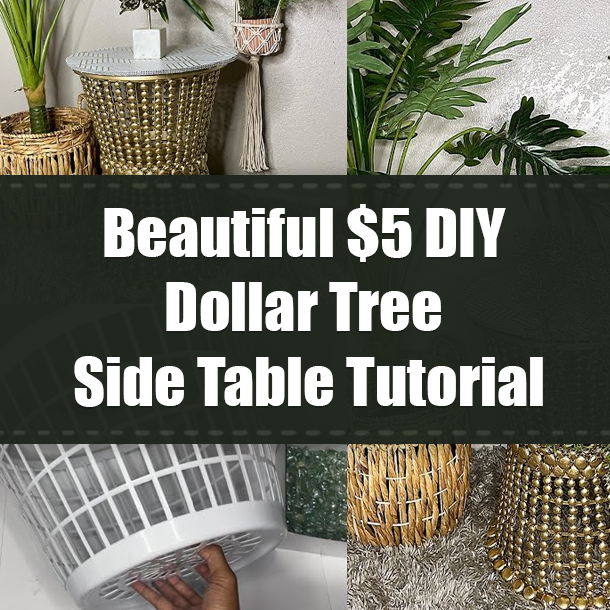 Beautiful $5 DIY Dollar Tree Side Table Tutorial