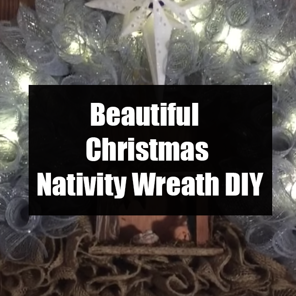 Beautiful Christmas Nativity Wreath DIY