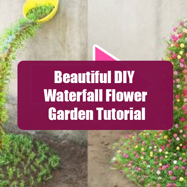 Beautiful DIY Waterfall Flower Garden Tutorial