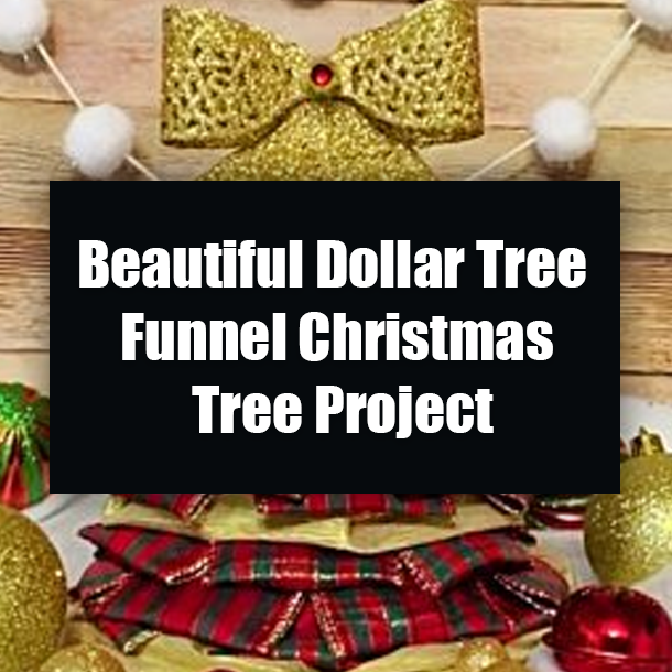 Beautiful Dollar Tree Funnel Christmas Tree Project