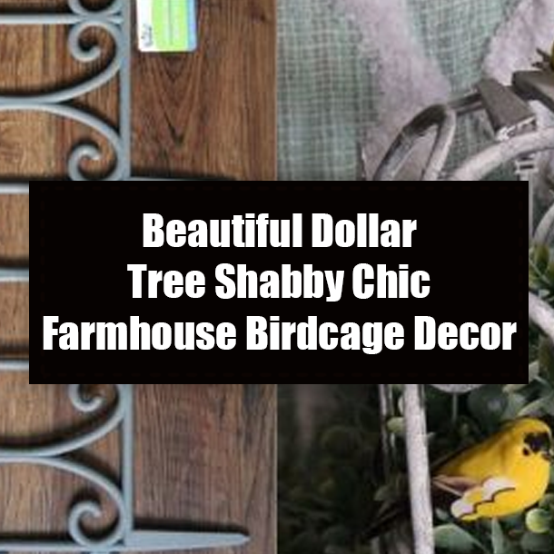 Beautiful Dollar Tree Shabby Chic Farmhouse Birdcage Decor