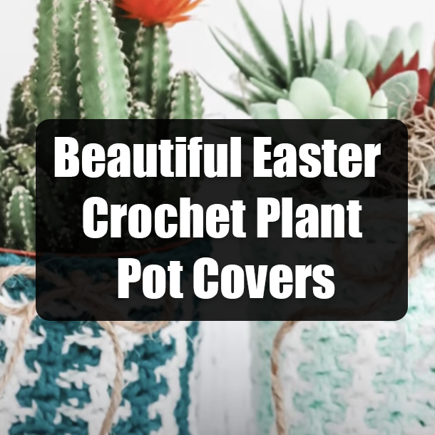 Beautiful Easter Crochet Plant Pot Covers