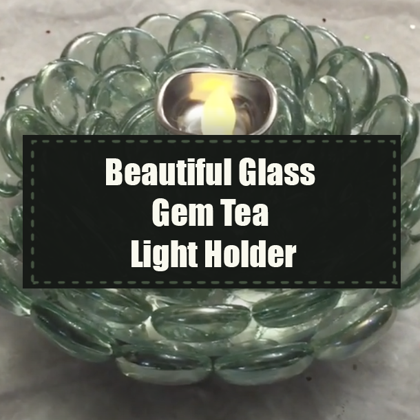 Beautiful Glass Gem Tea Light Holder