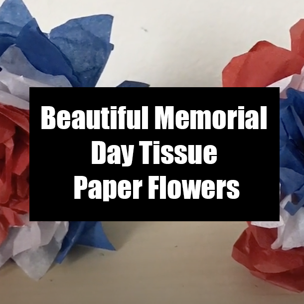 Beautiful Memorial Day Tissue Paper Flowers