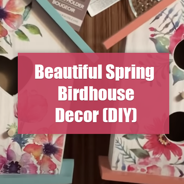 Beautiful Spring Birdhouse Decor (DIY)